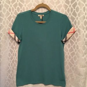 Burberry Brit Check Cuff Tee